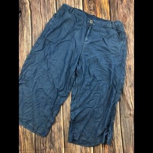 Lane Bryant 20 Chambray crop pants NWT